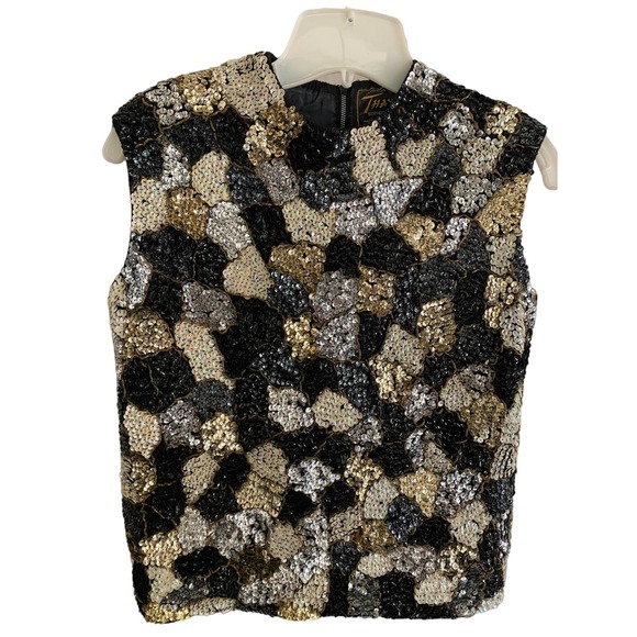 Sequin party top. One of a kind In excellent condition. Great for after game ! - Picture 1 of 6